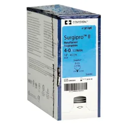 Surgipro II, Covidien gekleurd, monofilament | 1,5 | 4/0 | 0,45 m